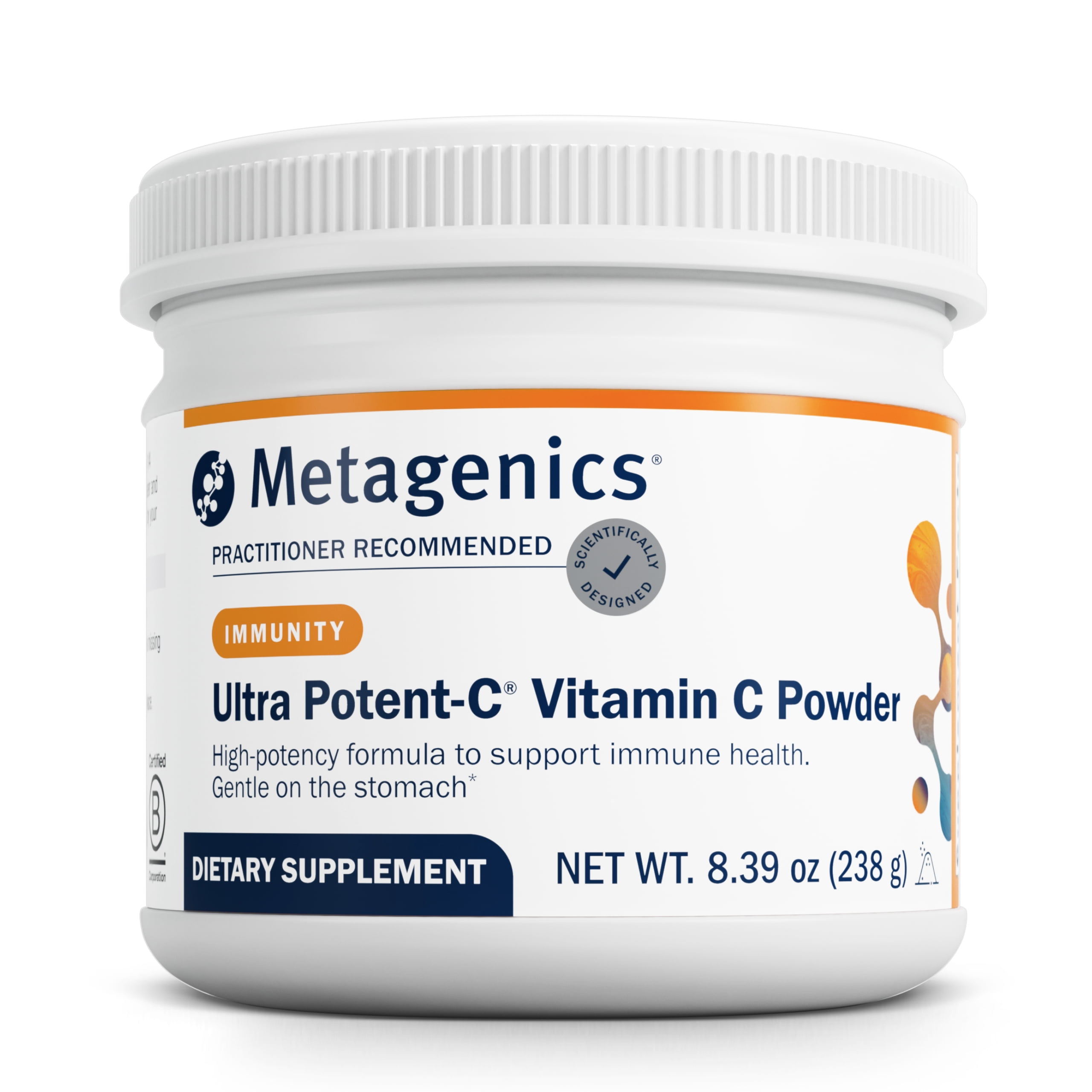 Metagenics Ultra Potent-C Vitamin C Powder - Immune Support Supplements* - Gentle On Stomach - With Bioflavonoids, L-Glutathione & L-Lysine - Non-GMO - Gluten-Free - 8.39 oz