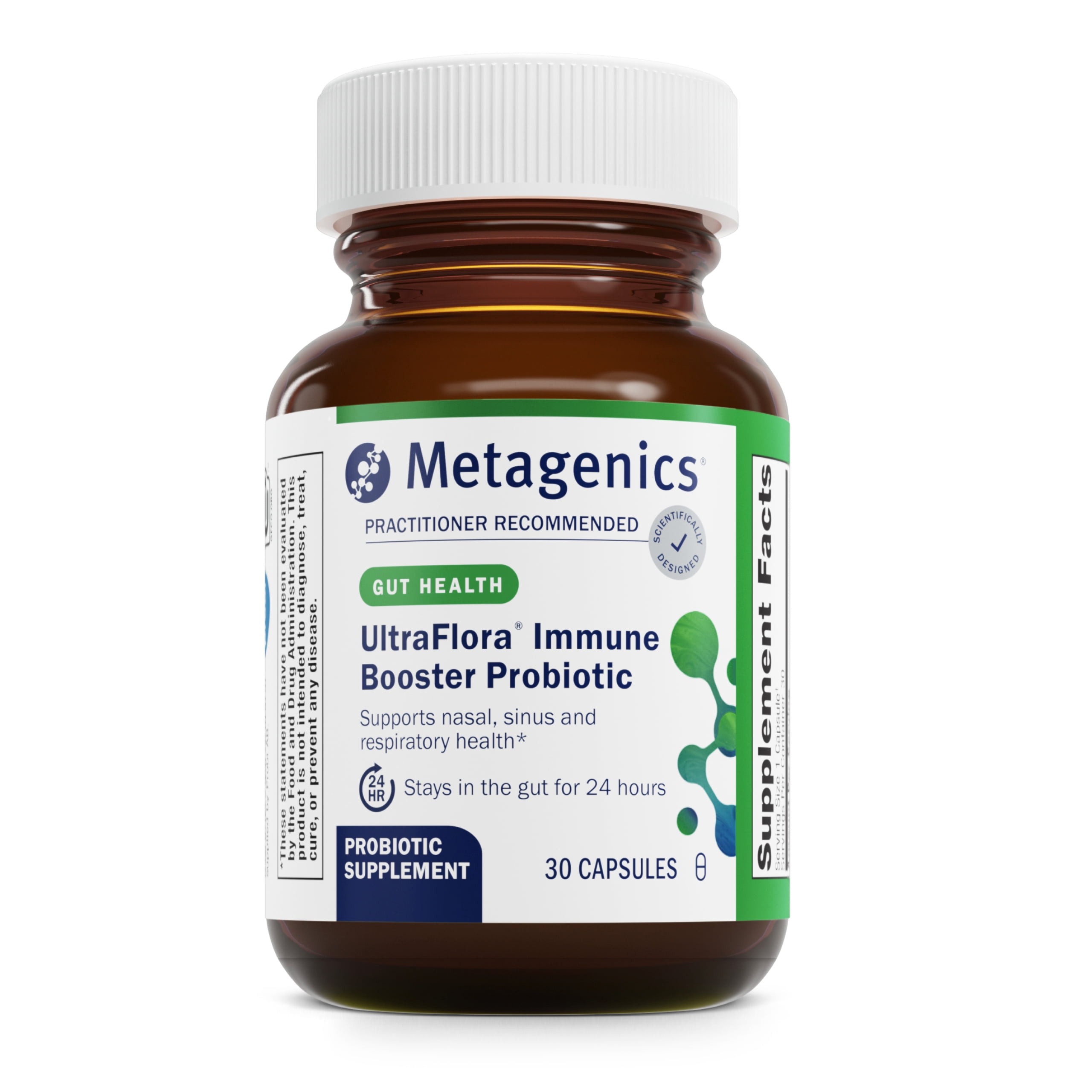 Metagenics UltraFlora Immune Booster Probiotic - Daily Probiotic - Healthy Nasal, Sinus, & Respiratory Function* - 30 Count