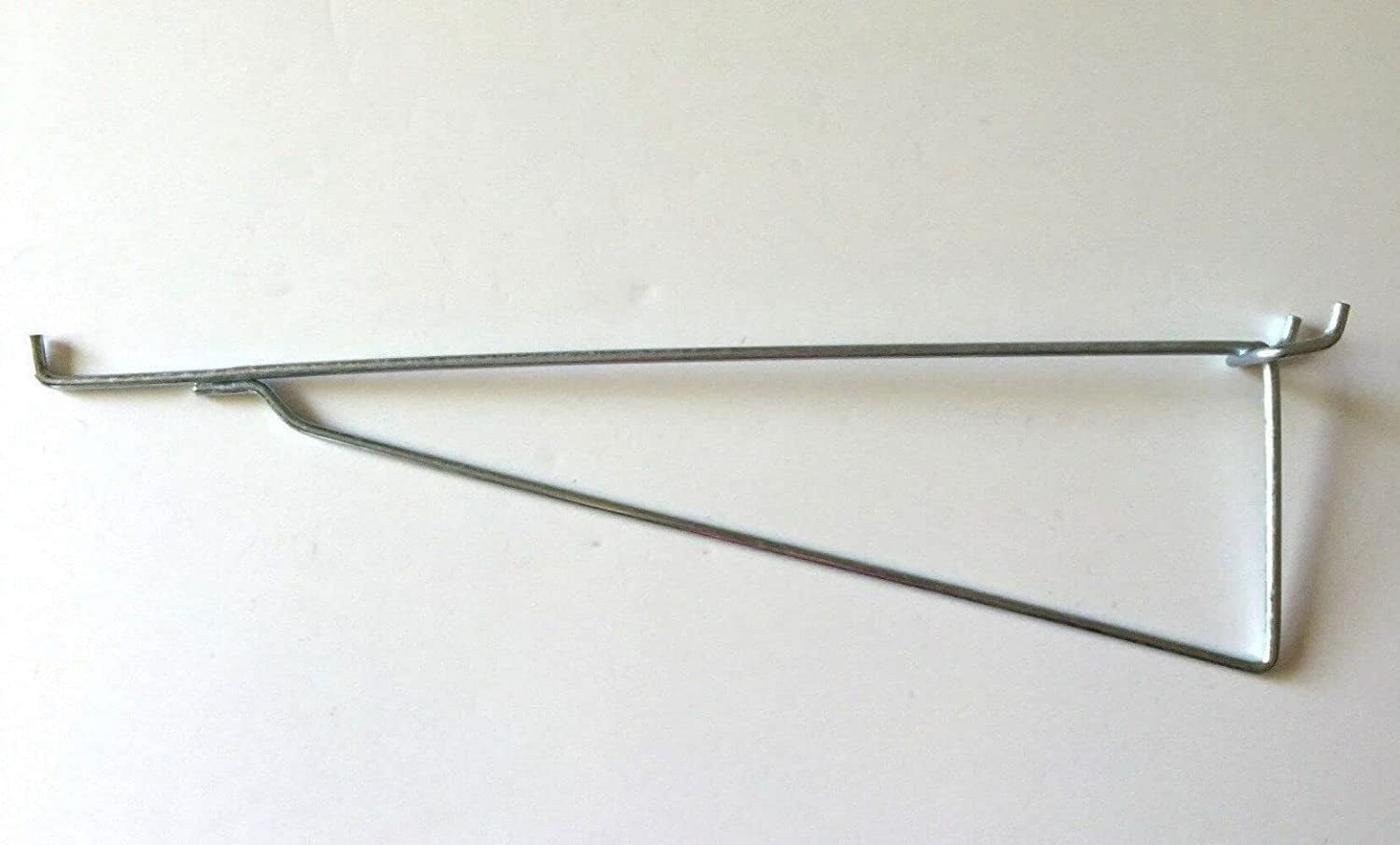 Metal 12 Inch All Metal Peg Hook Shelf Brackets, Garage Organizer