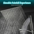 thumbnail image 1 of All Metal 12 Inch Rainfall Shower Head with Handheld Spray Combo High Pressure Adjustable Extension Arm Wide Dual Waterfall Extra Long Hose Brushed Nickel, 1 of 7