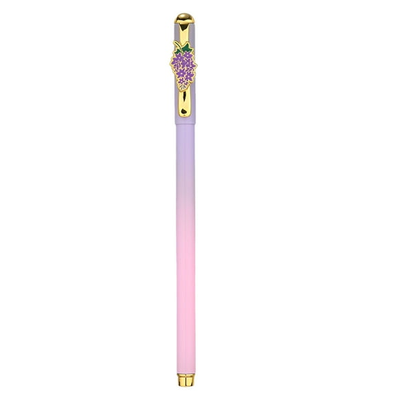 Metal 12 Monthly Flower Deities Gel Ink Pen, Unique and Fun Cute Ornament Pen for Writing, Drawing, Office & Home Use, Flower Patron Saints of the Twelve Months Theme, 0.35x5.78"