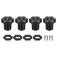 thumbnail image 1 of Metal 17mm Wheel Hex Hubs Nuts Drive Adapters Black with Pins for RC Car Upgrade Replacement Parts 4Pcs, 1 of 6