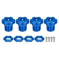 thumbnail image 1 of Metal 17mm Wheel Hex Hubs Nuts Drive Adapters Dark Blue with Pins for RC Car Upgrade Replacement Parts 4Pcs, 1 of 6
