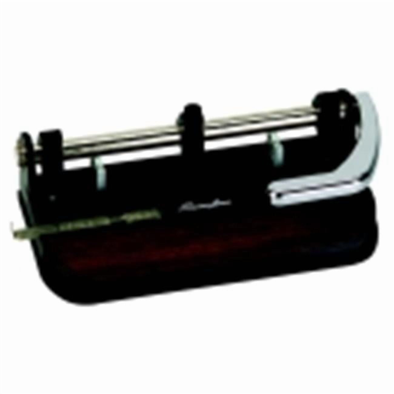 Metal 2 - 3 Hole Accented Adjustable Heavy Duty Punch- Black