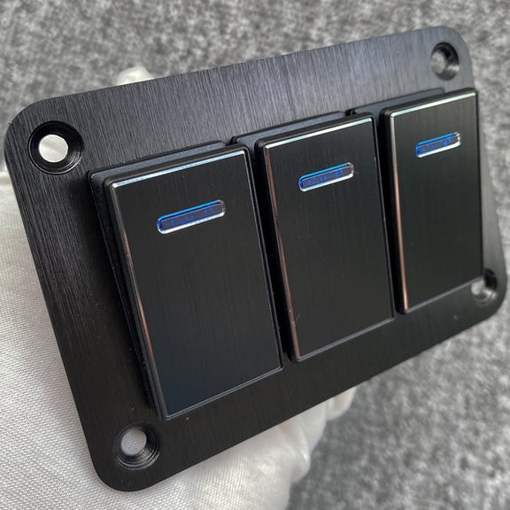 Metal 2-8 Gang Marine Boat Switch Panel LED ON-OFF Rocker Switch Panel For Marine Boat Caravan RV 12V 24V with Cars