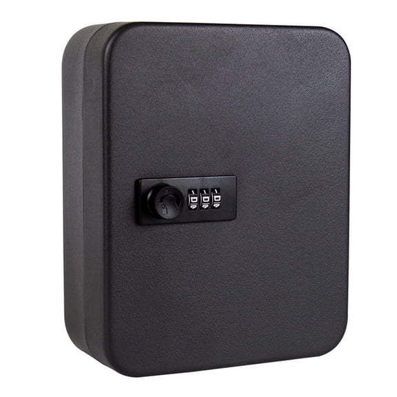 Metal 20 Keys Safe Storage Box Combination/Key Lock Wall Mounted Spare Car Keys Organizer Cabinet For Home Office Apartment