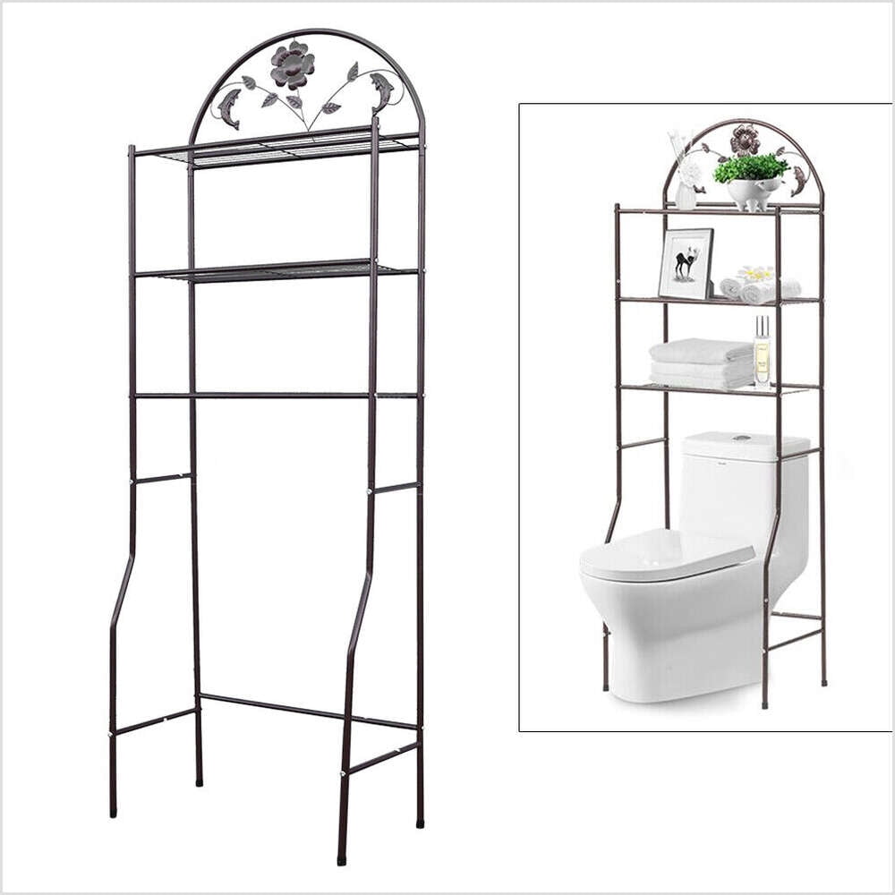 Metal 3 Layers Bathroom Shelve Over The Toilet Storage Rack Shelf Organizer Rack