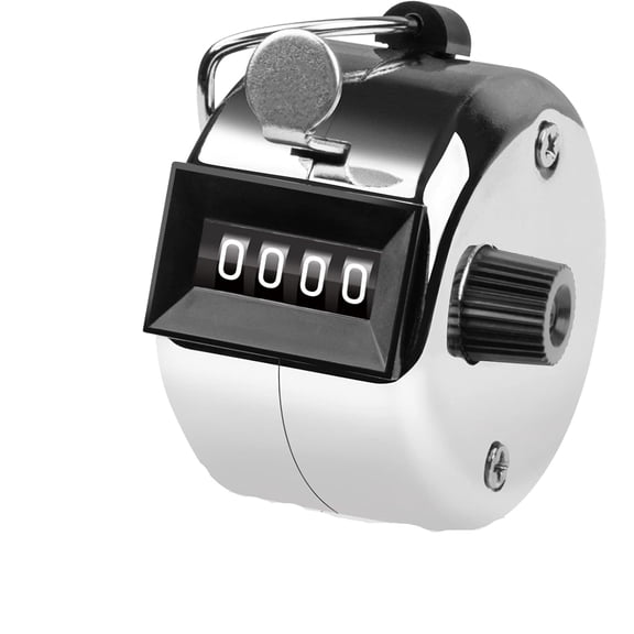 Krediz Hand Tally Counter Clicker 4-Digit Metal for Sports, Events, Training