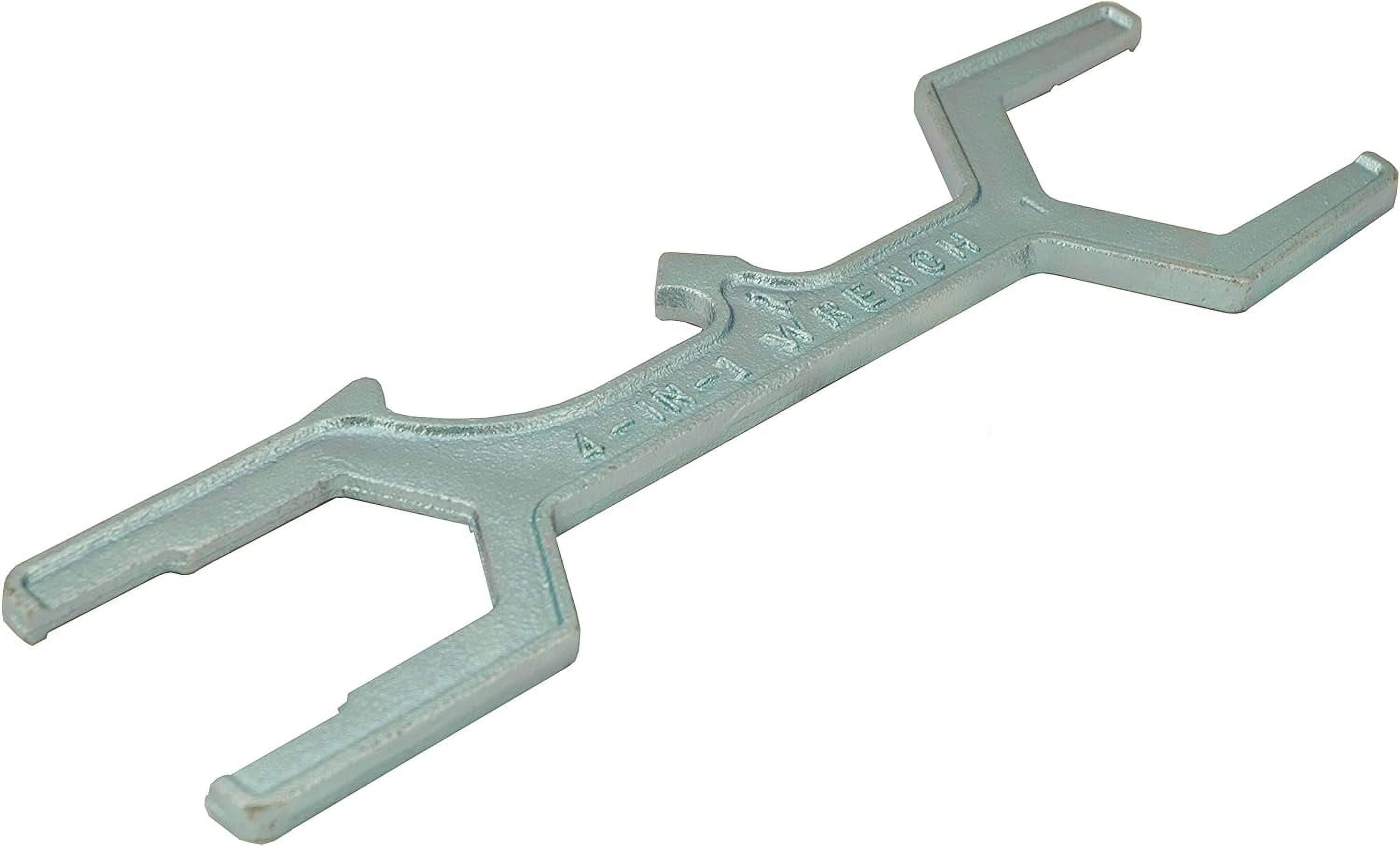 Metal 4 In 1 Wrench, Removes Jam Nuts From Toilets, Sink Strainers And