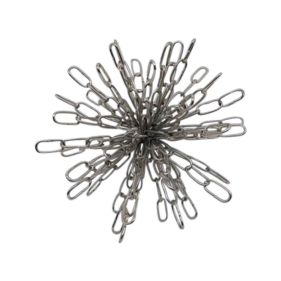 Sagebrook Home Contemporary Iron Chain Orb With Silver Finish 17517-03