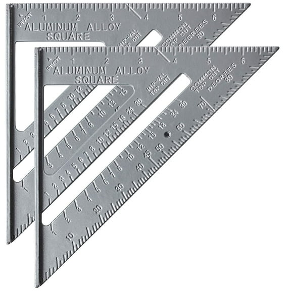 Metal 7 Inches Rafter Square, Carpenter Square, 2 Pack