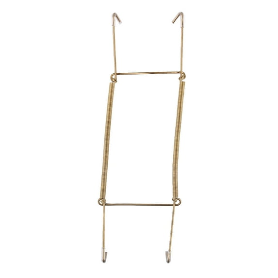 Metal 8.7 to 11 Inch Spring Plate Hangers Wall Holder Hook Display Gold Tone