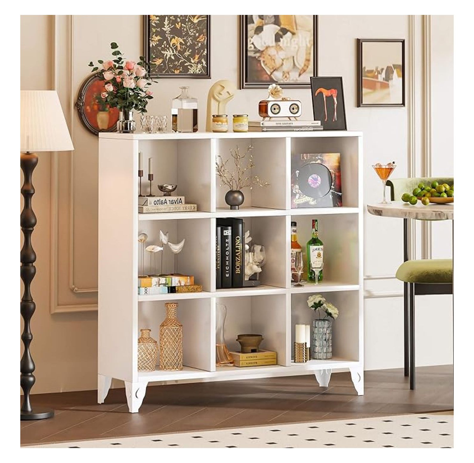 Waterproof Cuby Metal 9 Cube Storage Organizer, Heavy-Duty Large Cube Shelf Bookcase ...