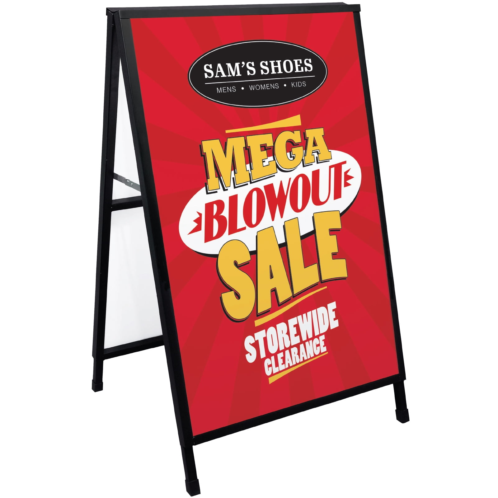 Black Metal Freestanding A-Frame Event Sign, 24" x 36"