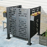 Metal AC Unit Privacy Fence Cover Panel - Outdoor Air Conditioner Hide Fence for Concealing HVAC Units
