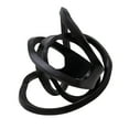 thumbnail image 1 of Metal Accent Decor with Interconnected Knot Design, Black- Saltoro Sherpi, 1 of 6