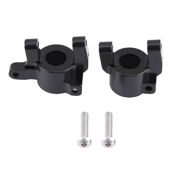 Metal Accessory Front C-Hub Carrier Steering Knuckle for SCX10 II Car (Black)
