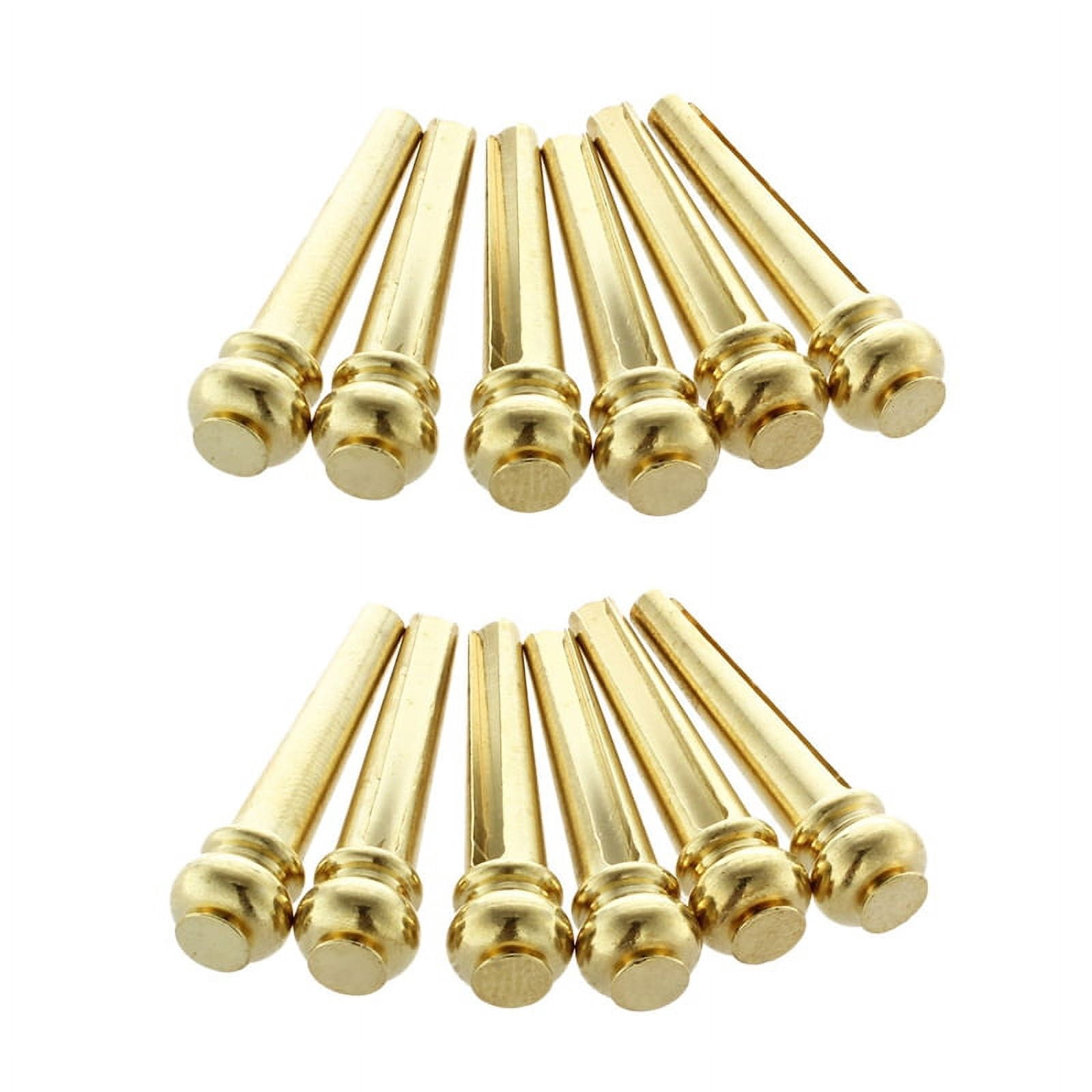 String Pin Gitar Metal Acoustic Guitar Bridge Pins 12Pcs Brass Guitar Strings Fixed Cone ...