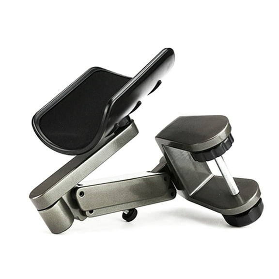Metal Adjustable Arm Rest Wrist Support Extended Mouse Pad Armrest for Computer Ergonomic Hand Comfort Gray