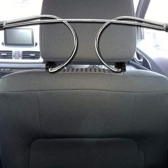 Metal Adjustable Car Coat Hanger with Headrest Restraint Rods Stainless Steel Seat Clothes Holder