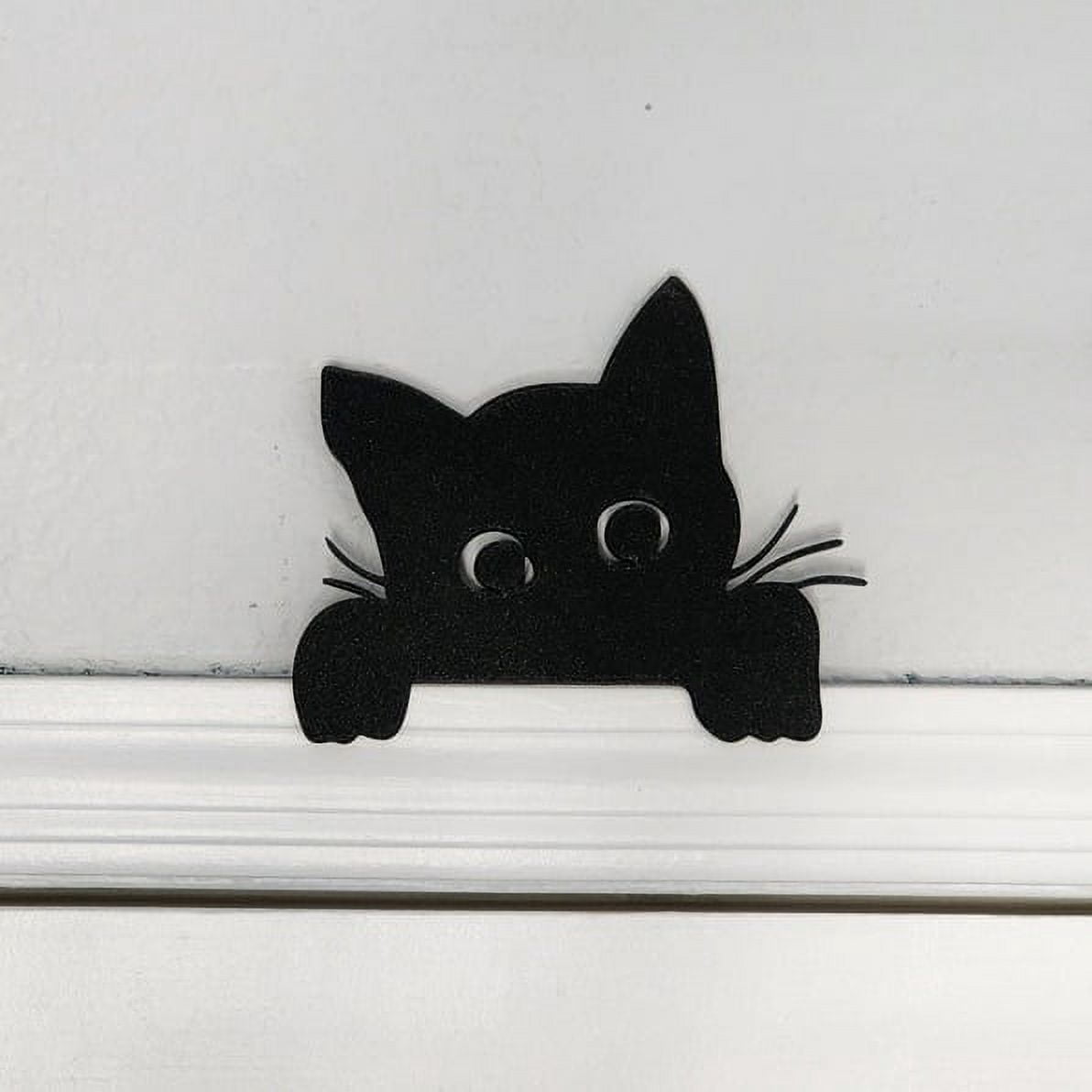 Metal Adorable Cat Door Topper Decor, Cat Door Frame Corner Decor, Door