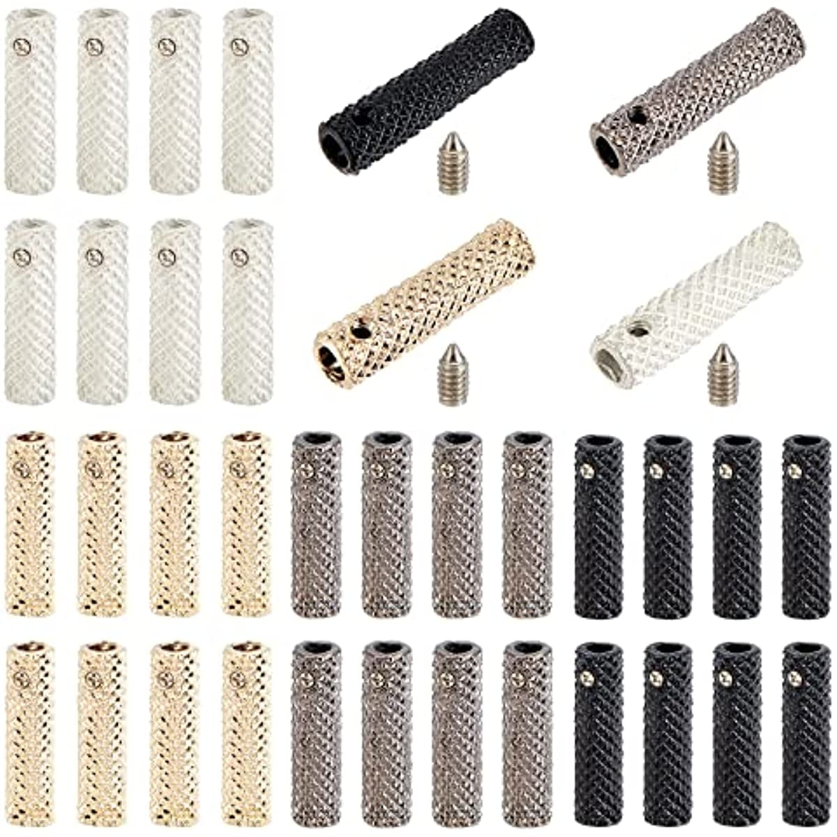 32 Sets 8 Style Alloy Aglets for Shoelaces 