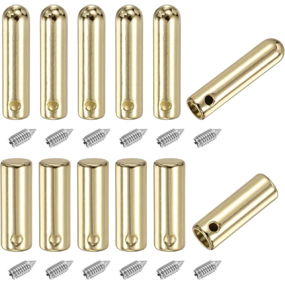 Metal Aglets with Screw, Alloy Hoodie String Cap Shoelace Tips, Cylindrical DIY Clothes Canvas Sneakers