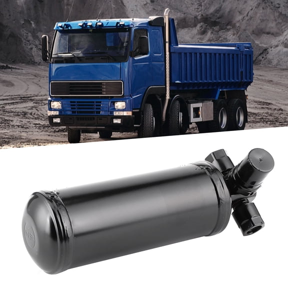 Metal Air Conditioning Drier A/C Receiver Bottle Upright Car Accessory Black Fit for FH 12 / 16