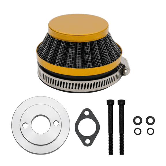 Metal Air Filter Kit Fit 23-71CC Golden Color for 1/5 HPI BAJA Losi 5ive T FG GoPed RedCat