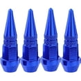 thumbnail image 1 of Metal Air Tire Valves Cover, Spike Valve Stem Caps Tire Pressure Covers Accessories Fit Most Car Motorcycle Bike (4PCS Blue), 1 of 5