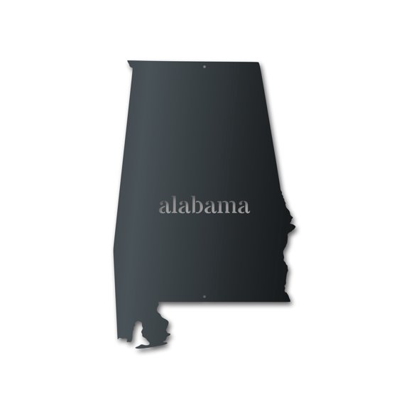 Metal Alabama Wall Art | Custom Metal US State Sign | Indoor Outdoor 12