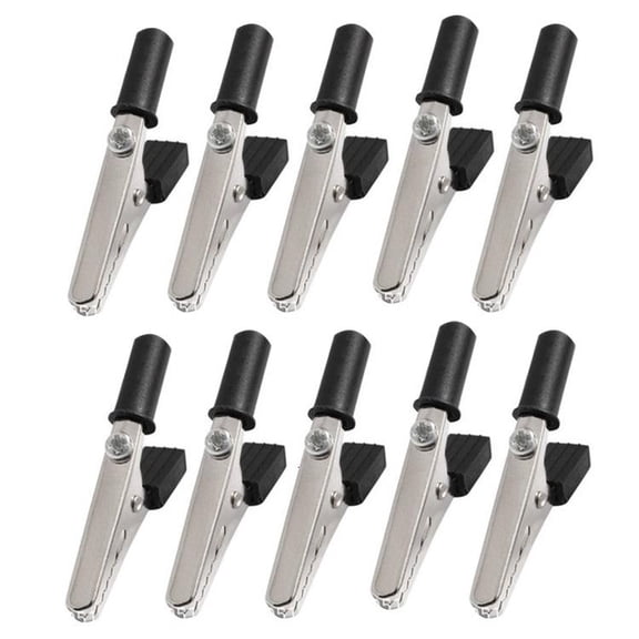 Metal Alligator Clips Clamp Electrical Test Clamps Connector Assortment Test Lead Connect Socket to Battery 10Pcs 50mm