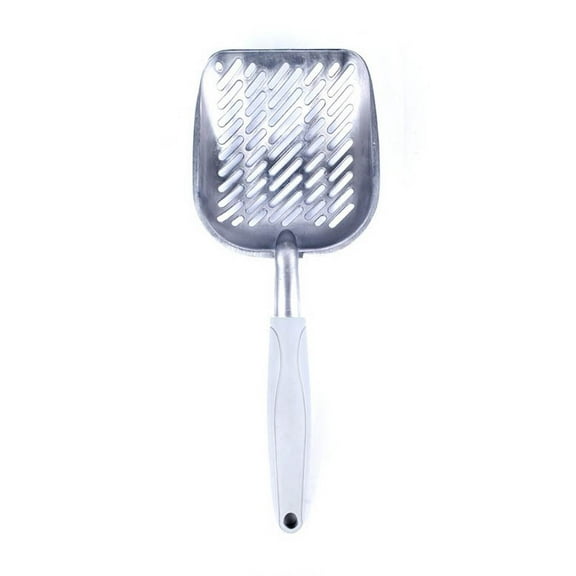 Metal Alloy Cat Litter Scoop with Ergonomic Handle | Wide Slotted Sifter for Efficient Waste Removal | Easy Clean Pet Litter Box Tool for Cats