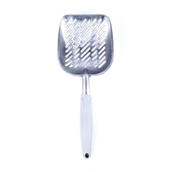 Metal Alloy Cat Litter Scoop with Ergonomic Handle | Wide Slotted Sifter for Efficient Waste Removal | Easy Clean Pet Litter Box Tool for Cats