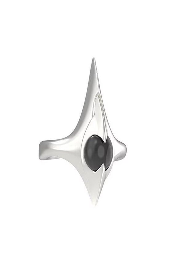 Metal Alloy Edgy Spikes Rings Featuring Adjustable Opening for Unique Fit Ideal Punk Gift for Dark Fashion Enthusiasts