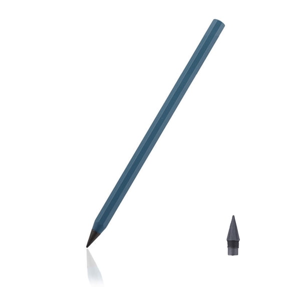 Metal Alloy Pencil Never Needs Sharpening Reusable Writing Drawing Tool for Artists Sketching Permanent(Blue)