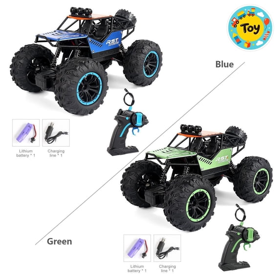 Metal Alloy Remote Control Off-Road Truck, 2.4G High Speed RC Climbing Buggy, Anti-Slip Tire Racing Vehicle, Rechargeable All Terrain Toy Car, Kids Birthday Gifts, Outdoor Adventure Play Model