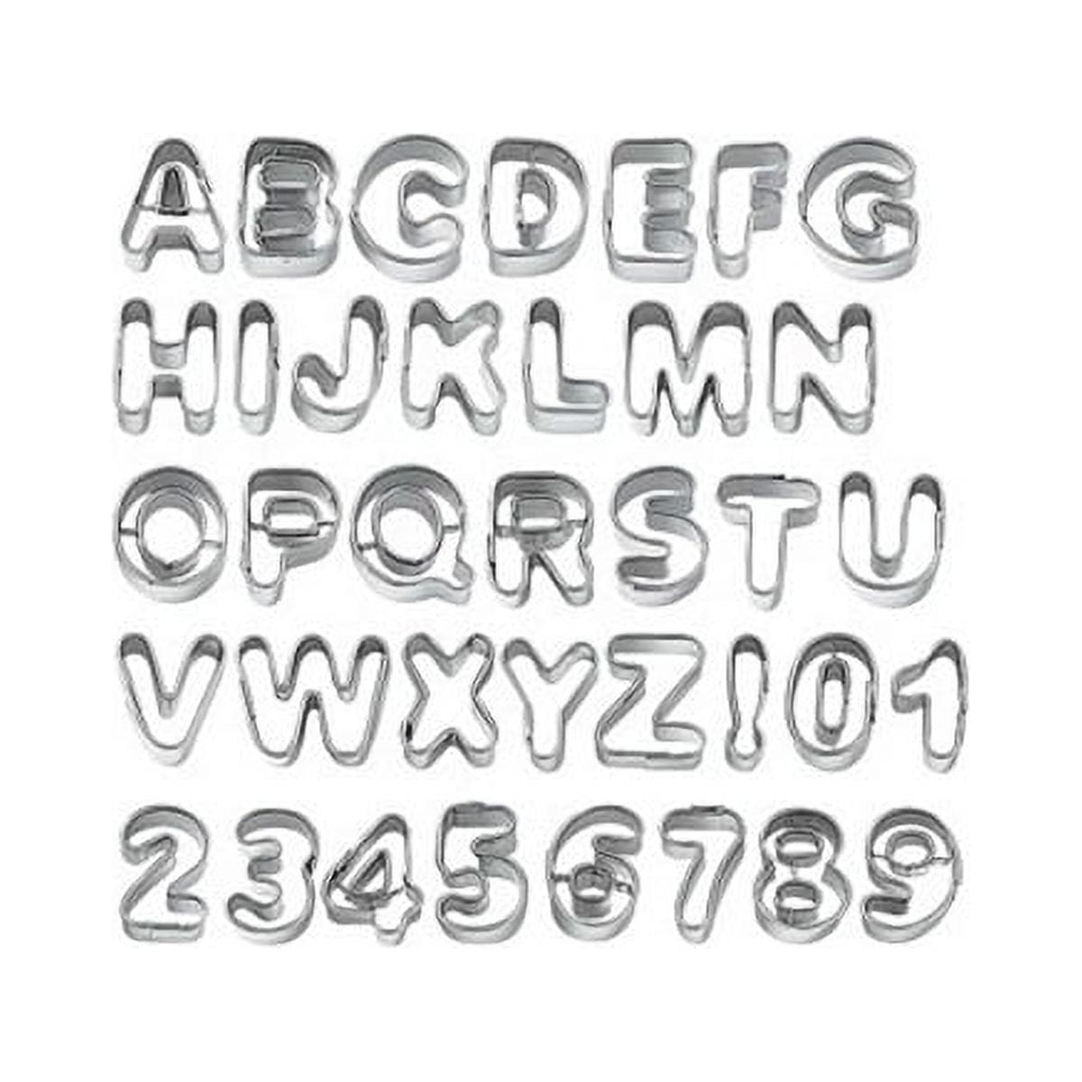 Metal Alphabet Cookie Cutters Number Dies Stencils for Cookies Biscuit ...