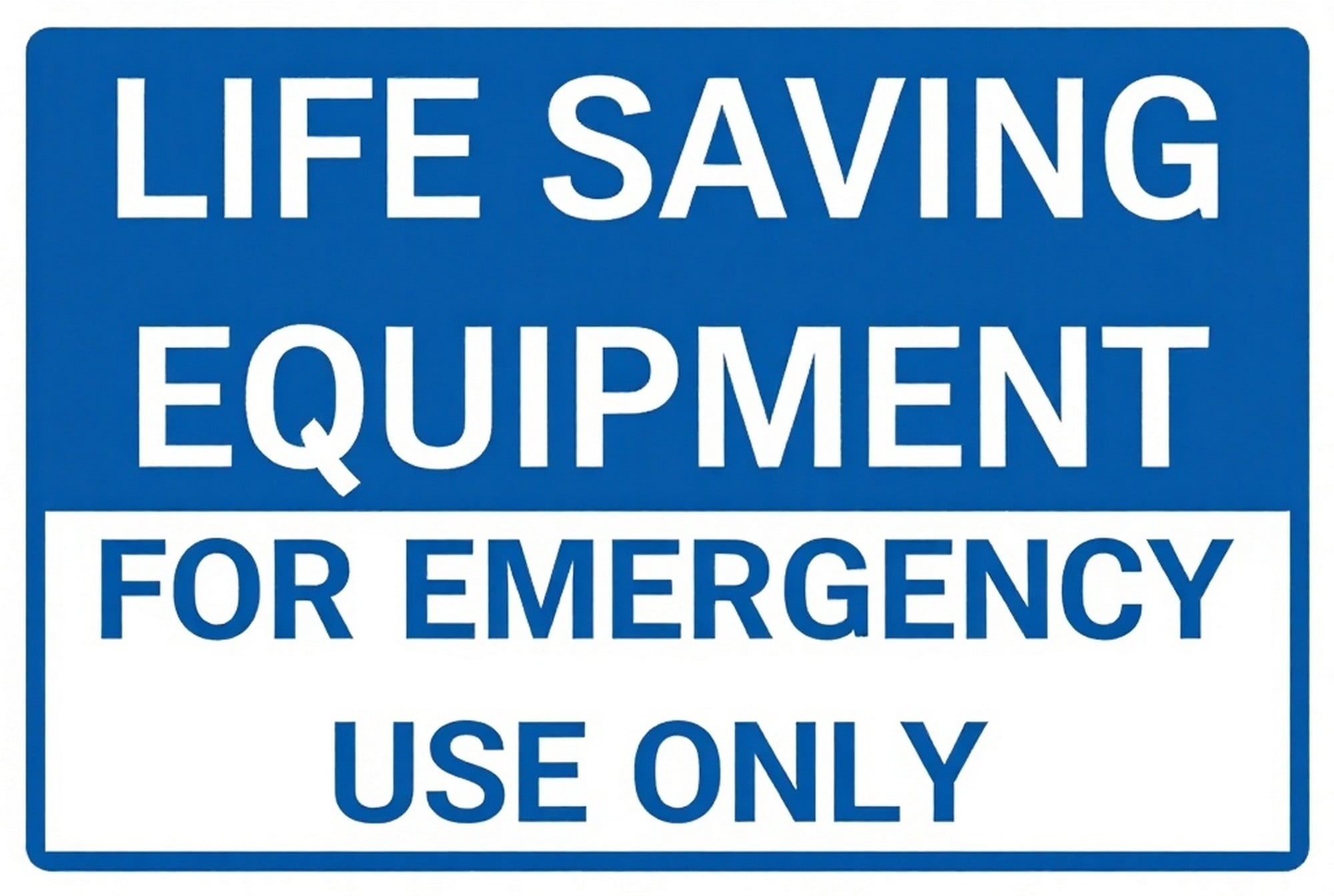Metal Aluminum Life Saving Equipment Sign - 8