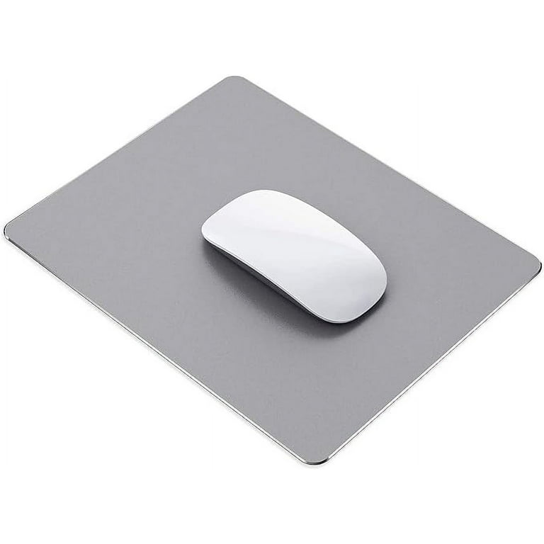 Metal Aluminum Mouse Pad,Hard Magical Mouse Pads,Double-Sided Mousepad  Smooth Ultra-Thin Waterproof.Suitable Office/Games,Fast Precise Control  (Laptop/Computer/Tablet) Mouse.(Grey) 9.5 in x 7.9 in 