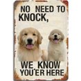 Metal Aluminum Sign No Need to Knock We Know You're Here Aluminum Sign