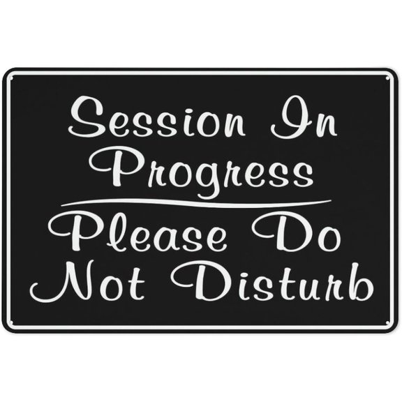 Metal Aluminum Sign Session In Progress Please Do Not Disturb Outdoor Signs Aluminum 12X8 Inch Uv Ink Printed For House And Business