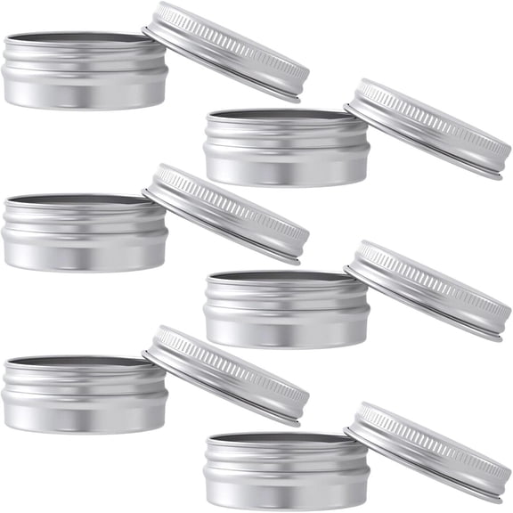 Metal Aluminum Small Tins with Lids, 0.5 Ounce, 6 Pack Containers
