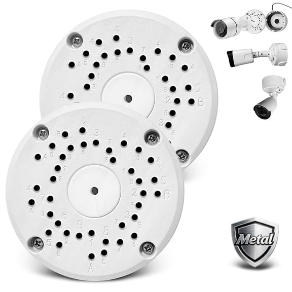 Metal Aluminum & Waterproof Junction Box Mount Bracket, Universal for Bullet Security Camera, Aluminum Waterproof Hide Cable Junction Box Compatible with Solar Panel, Fits Wall Ceiling