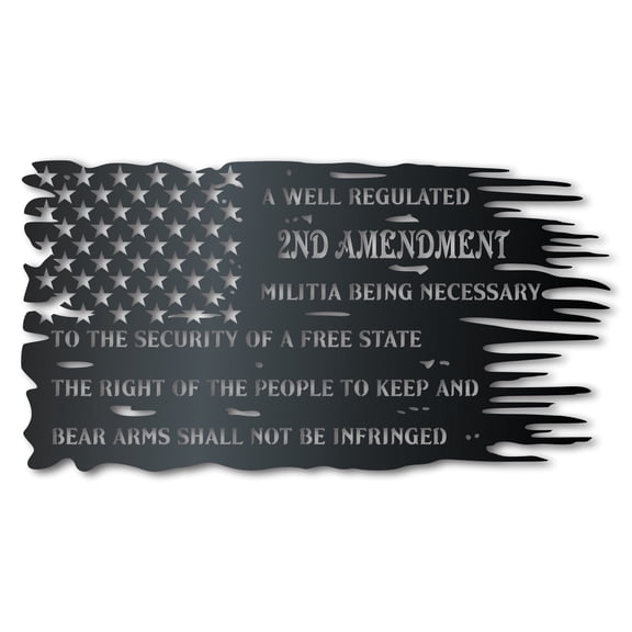 Metal American Flag Amendment Wall Art - Patriotic Metal Sign - 14 Color Options 10
