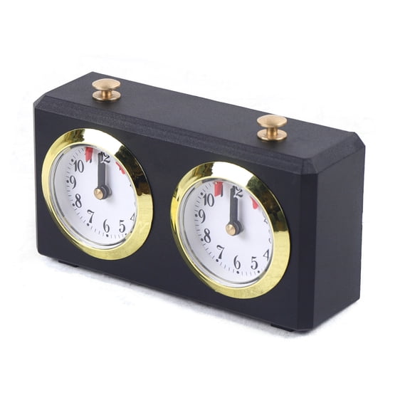 Metal Analog Chess Clock, Dual Time Tracking Timer for Board Games, Chess Match Timing Device with Countdown & Countup Modes,Dual 60-Minute Timers