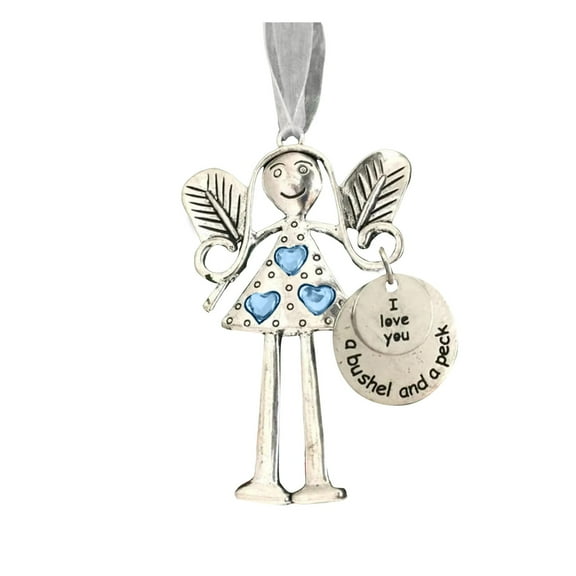 Metal Angel Car Rear View Mirror Pendant, Inspirational Hanging Ornament, Romantic Gift for Friends Family Bag Decor
