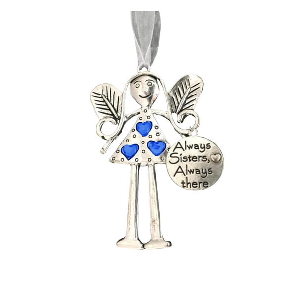 Metal Angel Car Rear View Mirror Pendant, Inspirational Hanging Ornament, Romantic Gift for Friends Family Bag Decor