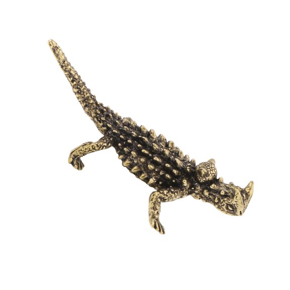 Metal Animal Figurine Statue Lizards Sculpture Desktop Ornament for Home Decors