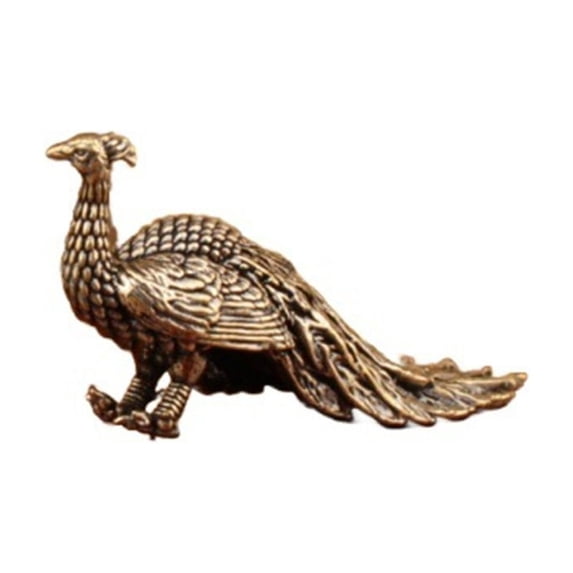 Metal Animal Figurines Peacocks Statues Shelf Decors Accent Peacocks Decorative Objects Tabletop Centerpieces Home Decors
